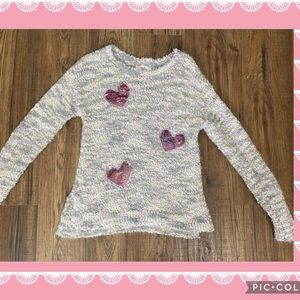 Justice Gray/Pink Heart Sweater (16)